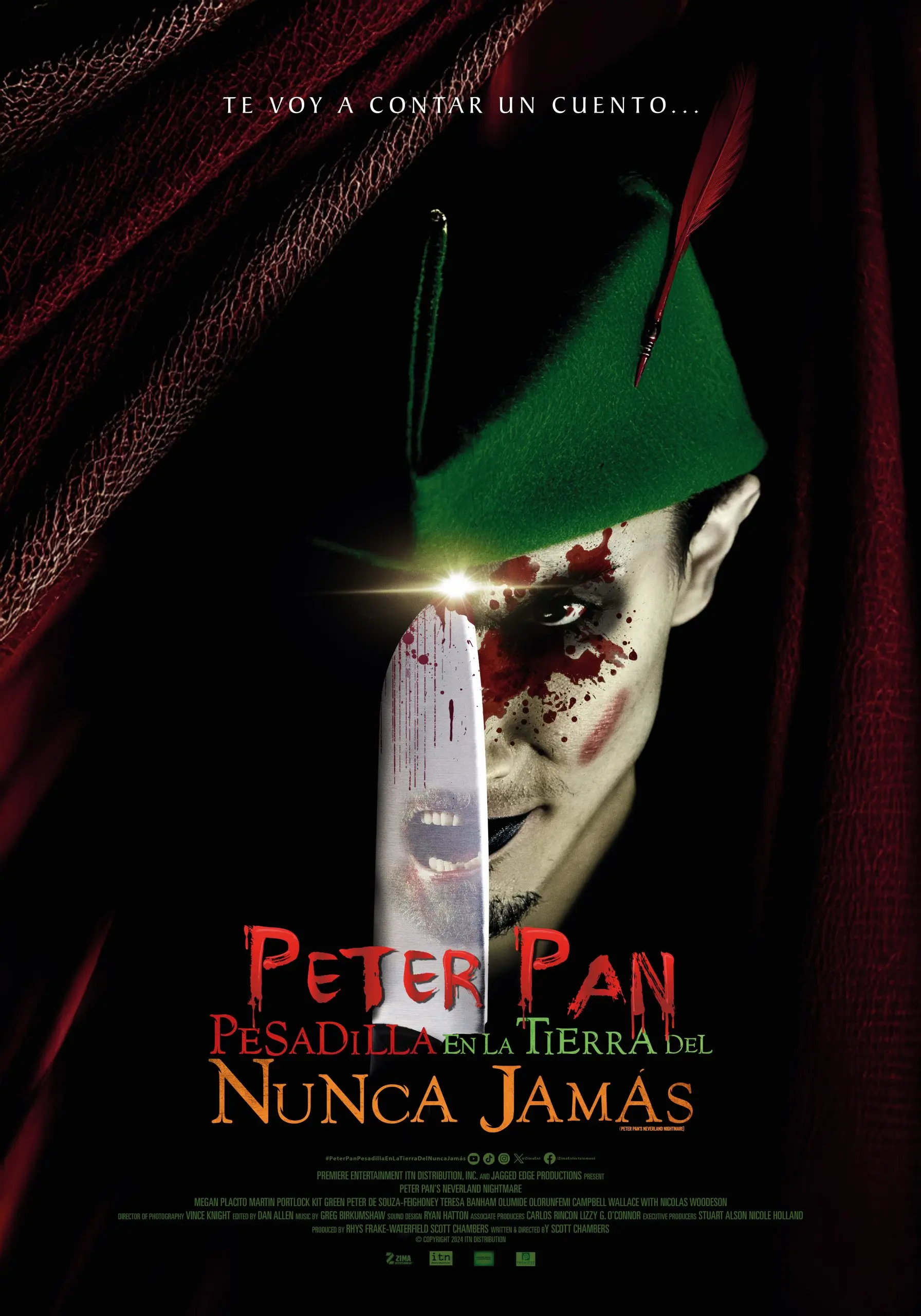 En esta nueva y sangrienta versión Peter Pan está muy alejado de lo que conocimos en el cuento de hadas