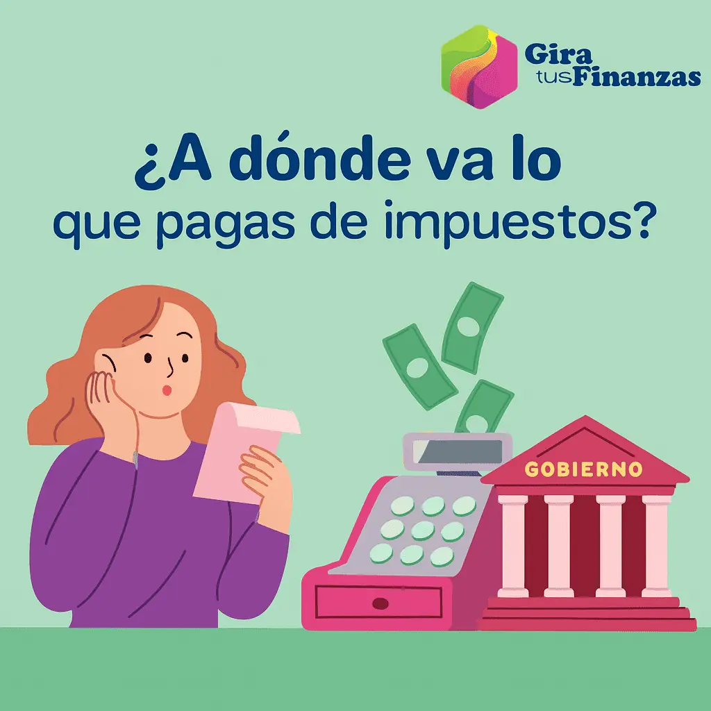 Imagen de una mujer pagando impuestos