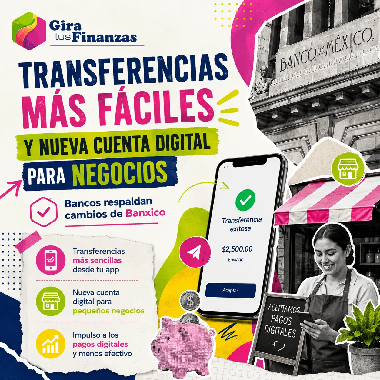 Transferencias más fáciles y nueva cuenta para negocios