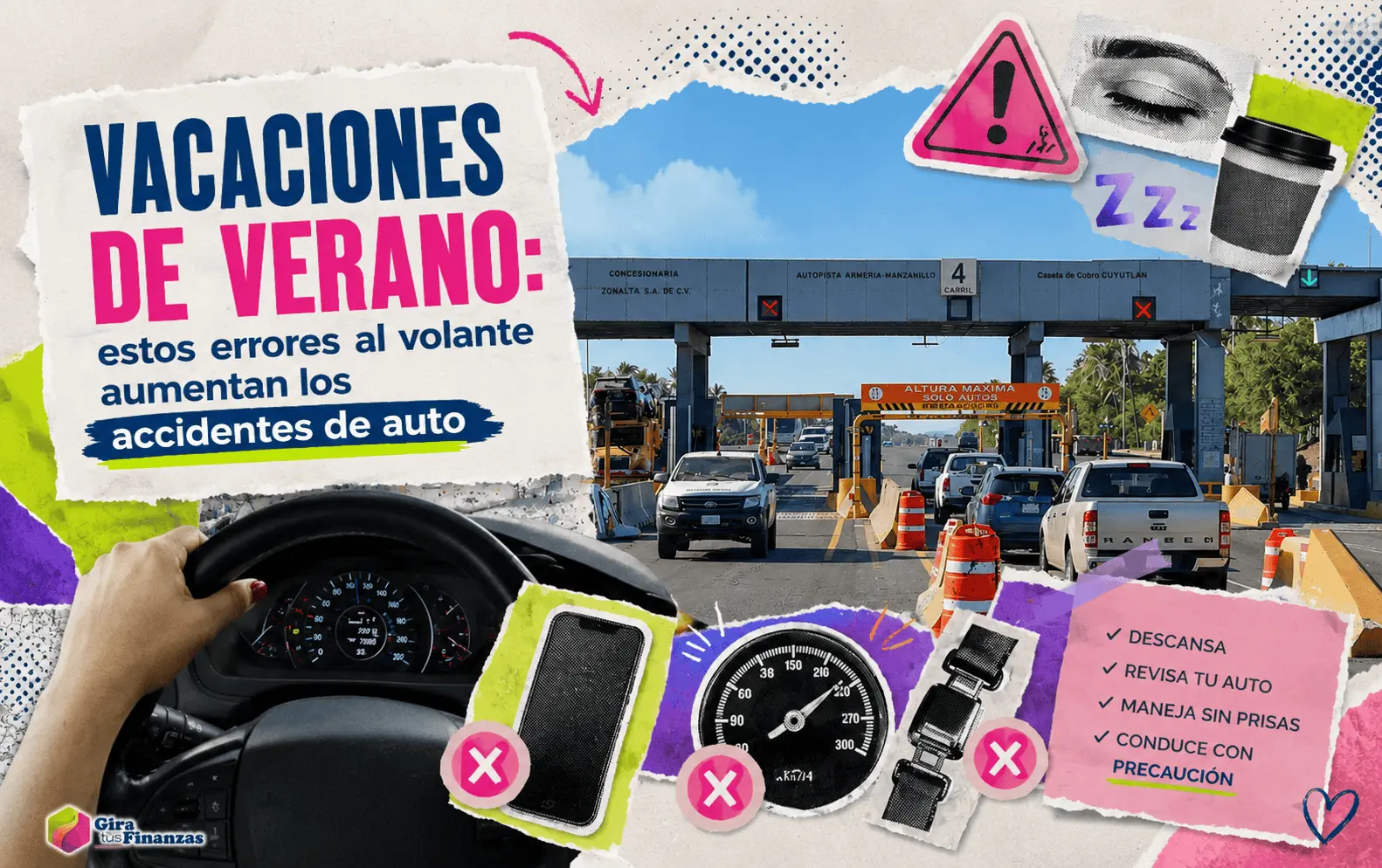 Accidentes de auto en vacaciones