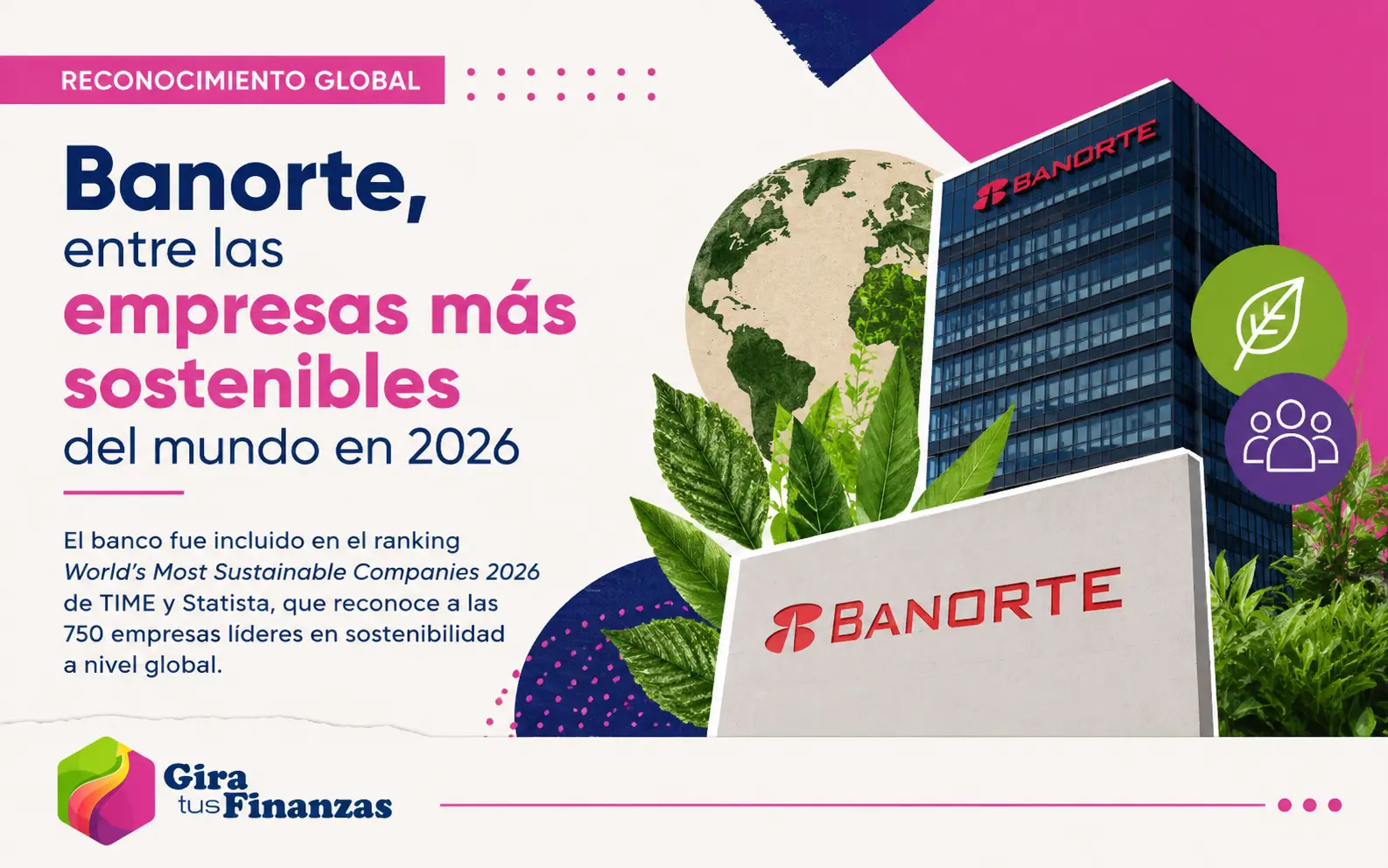 Banorte entre las empresas más sostenibles del mundo