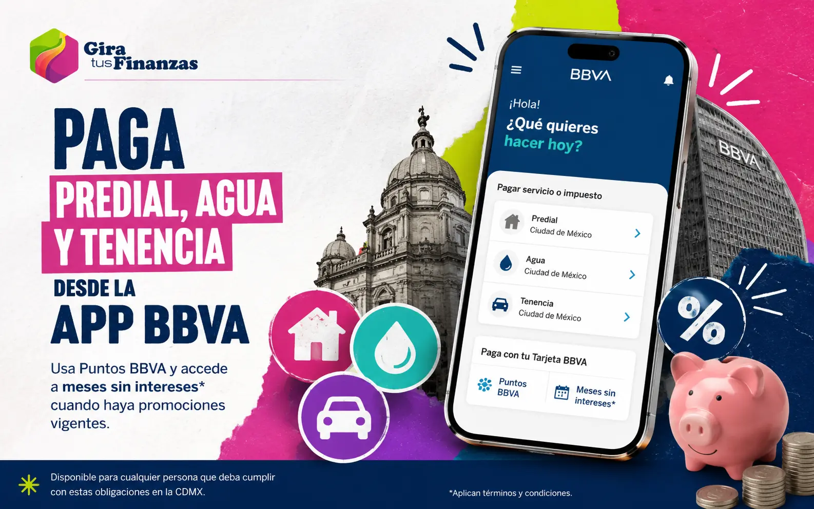 pagar predial, agua y tenencia en la app BBVA