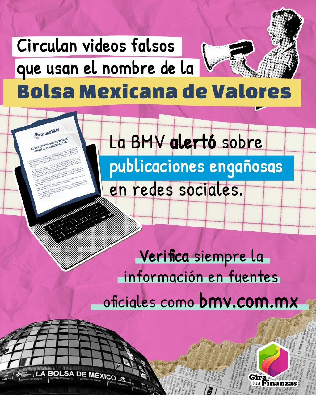 BMV alerta sobre publicaciones falsas