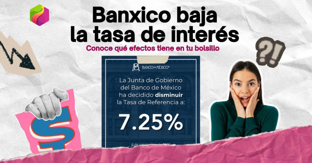 Anuncio del Banco de México sobre la reducción de la tasa de interés de referencia a 7.25% en noviembre de 2025