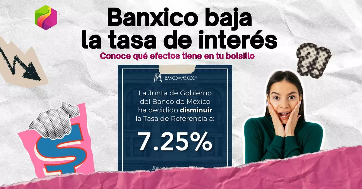 Anuncio del Banco de México sobre la reducción de la tasa de interés de referencia a 7.25% en noviembre de 2025